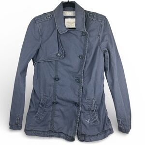 American Eagle Outfitters Women’s Blue Small Y2K 100% Cotton Utility Jacket